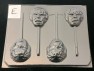 124sp Green Hunky Man Face Chocolate Candy Lollipop Mold FACTORY SECOND